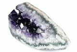 Wide, Intense Purple Amethyst Geode - Uruguay #379376-2